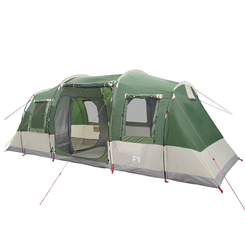 Tenda familiar túnel para 6 pessoas impermeável verde