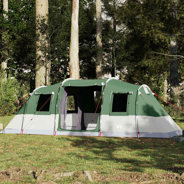 Tenda familiar túnel para 6 pessoas impermeável verde