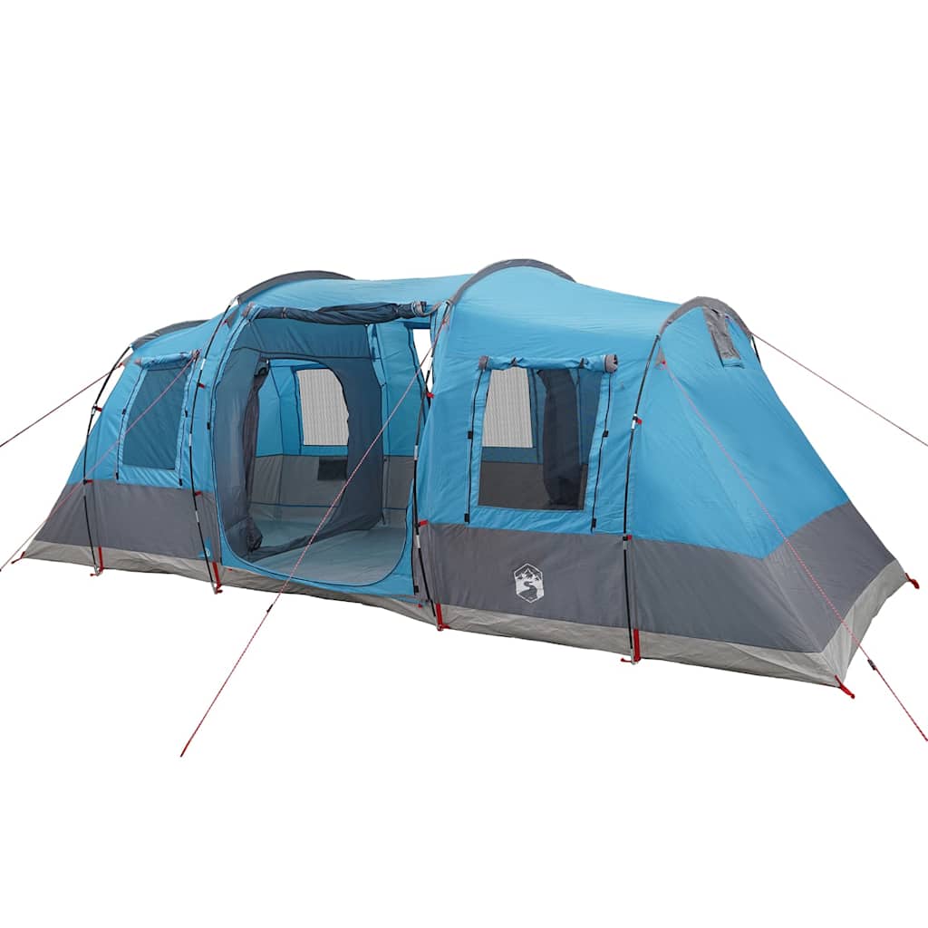 Tenda familiar túnel para 6 pessoas impermeável azul