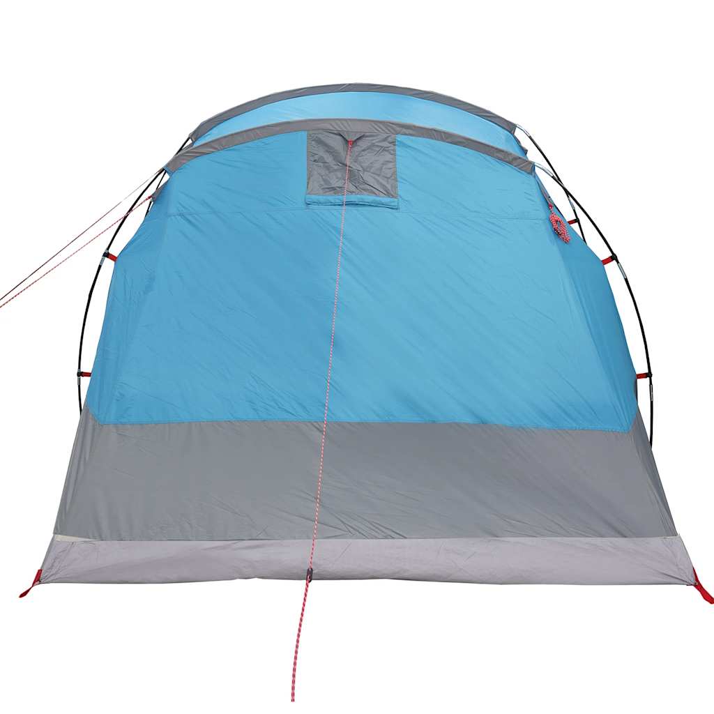 Tenda familiar túnel para 6 pessoas impermeável azul