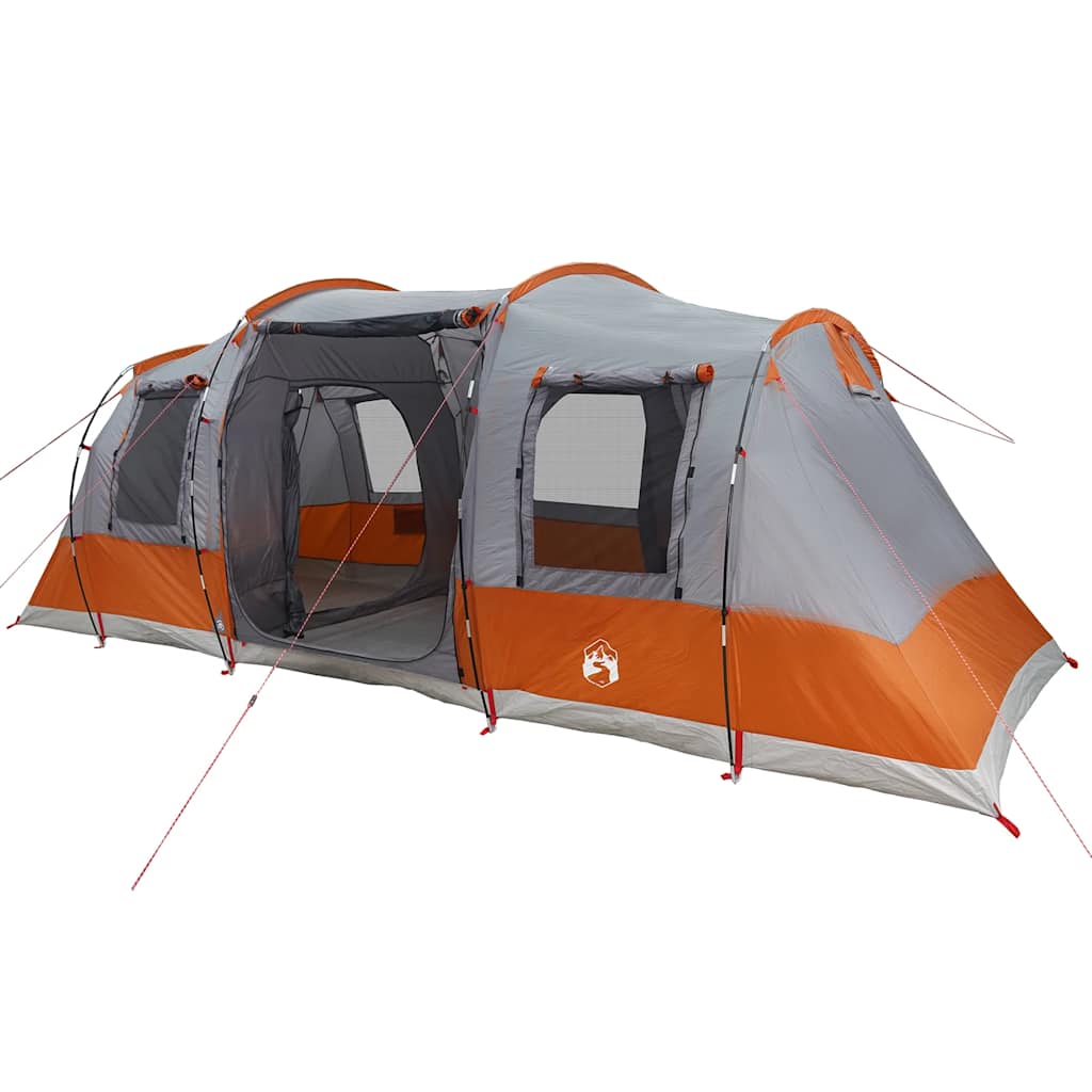 Tenda familiar túnel para 6 pessoas impermeável cinzento