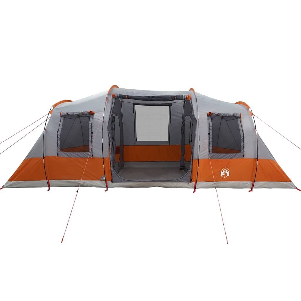 Tenda familiar túnel para 6 pessoas impermeável cinzento