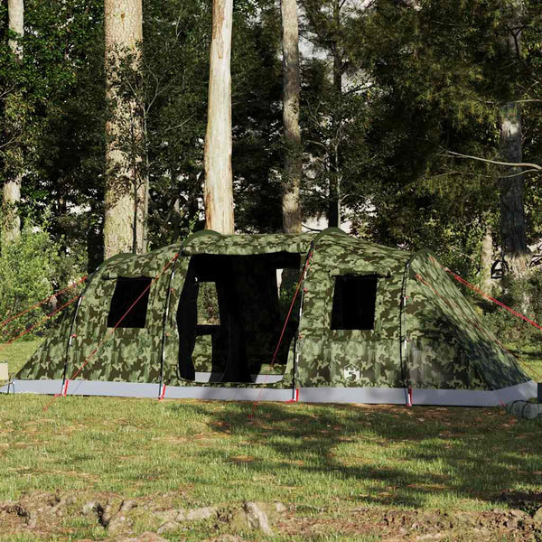 Tenda familiar túnel para 6 pessoas impermeável camuflagem