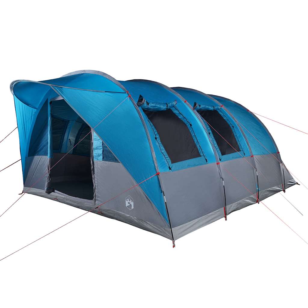 Tenda de campismo túnel para 5 pessoas impermeável azul