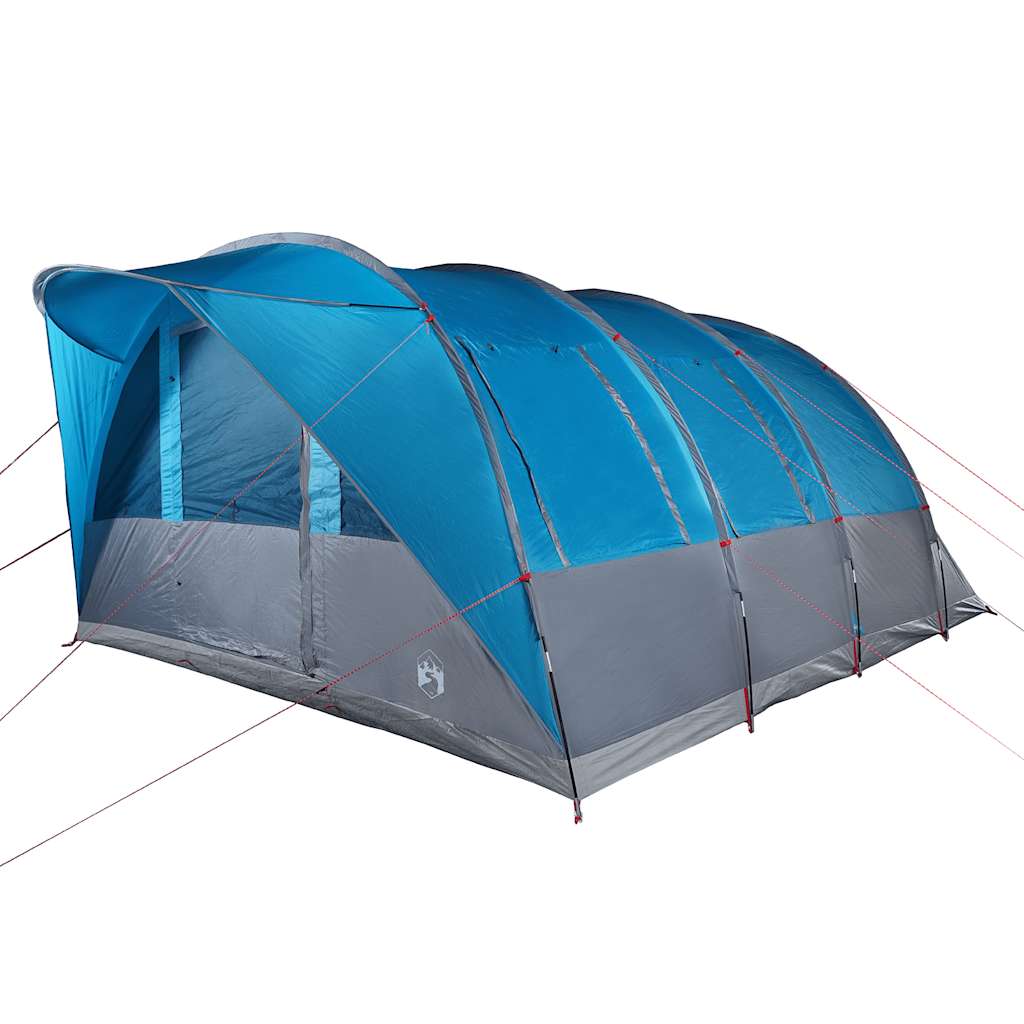 Tenda de campismo túnel para 5 pessoas impermeável azul