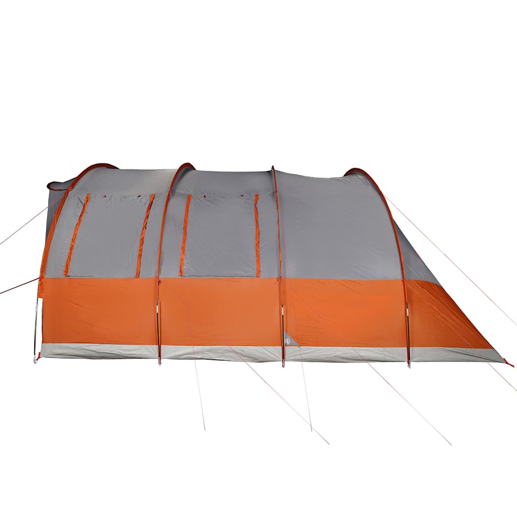Tenda de campismo túnel p/ 5 pessoas impermeável cinza/laranja