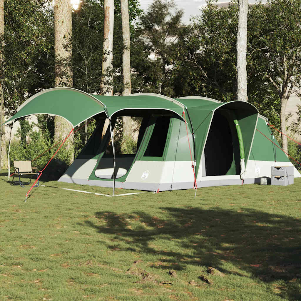 Tenda de campismo túnel para 5 pessoas impermeável verde