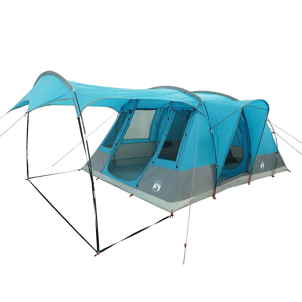 Tenda de campismo túnel para 5 pessoas impermeável azul