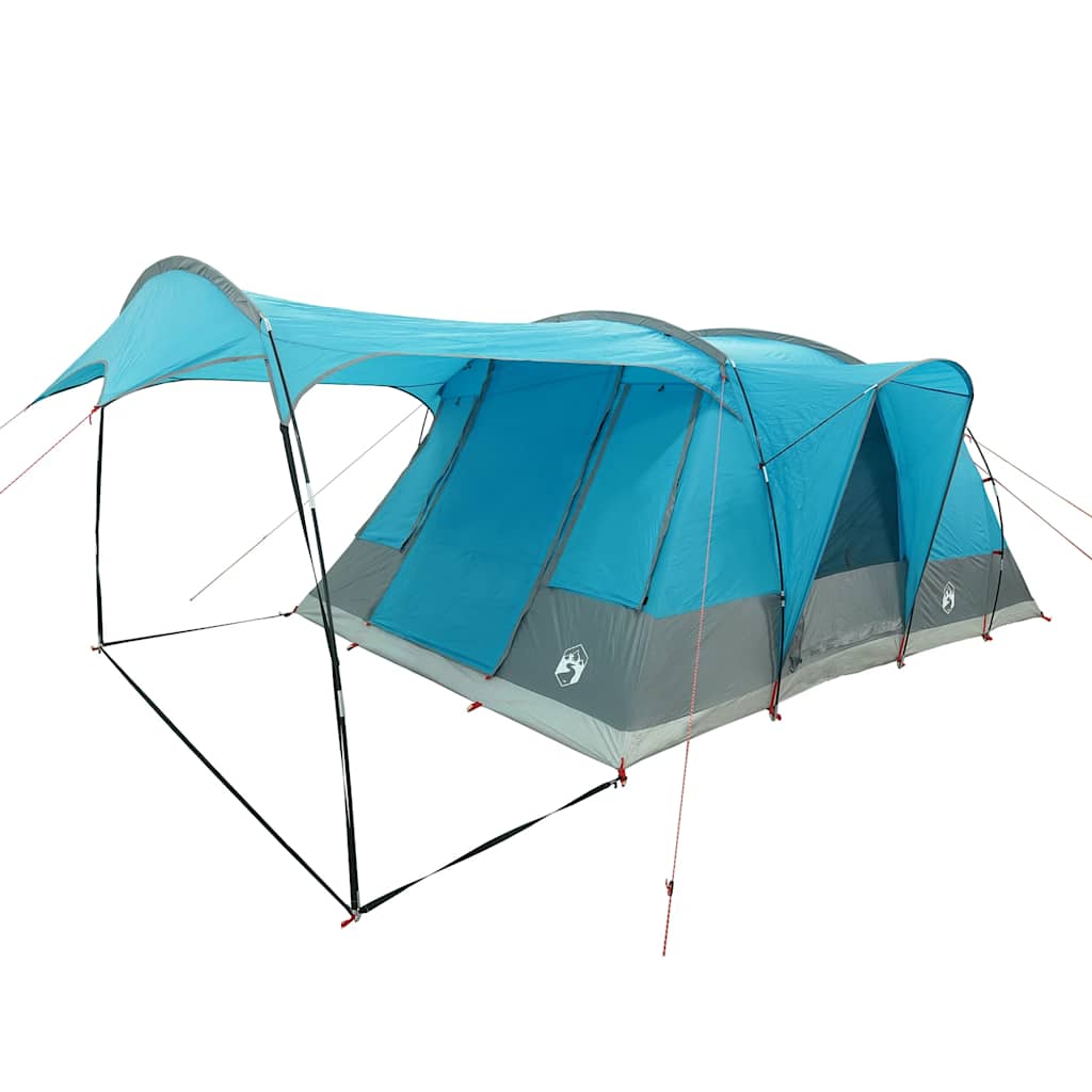 Tenda de campismo túnel para 5 pessoas impermeável azul