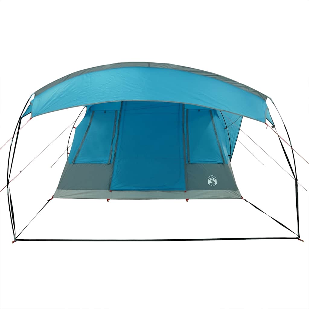 Tenda de campismo túnel para 5 pessoas impermeável azul