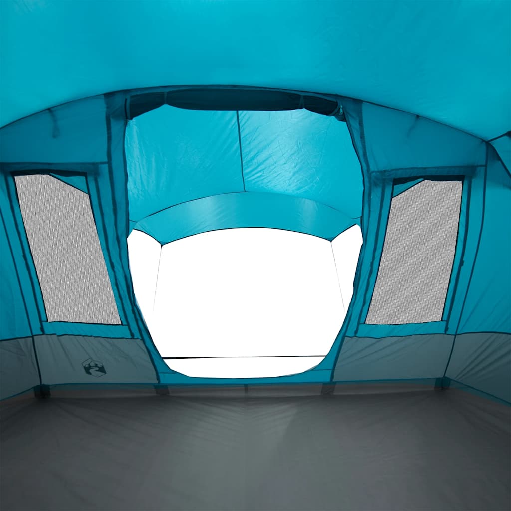 Tenda de campismo túnel para 5 pessoas impermeável azul