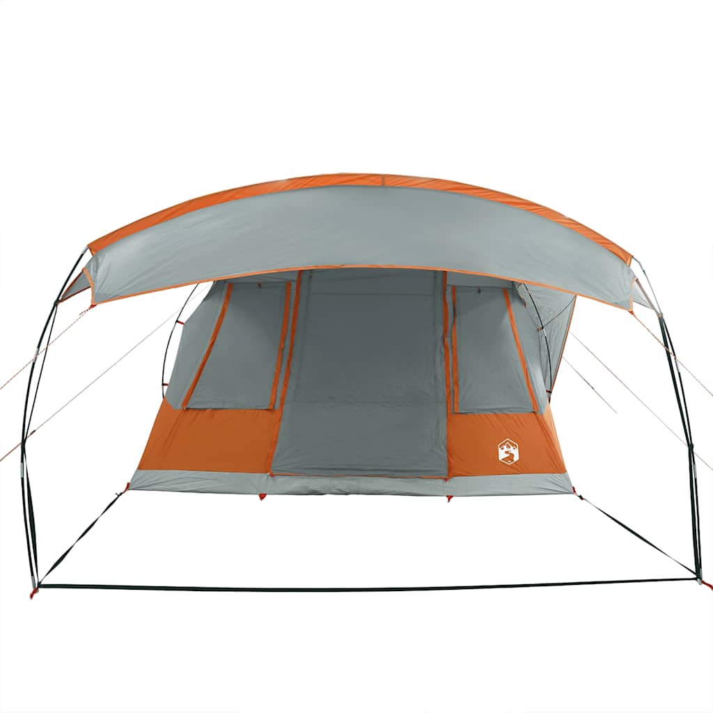 Tenda de campismo túnel p/ 5 pessoas impermeável cinza/laranja