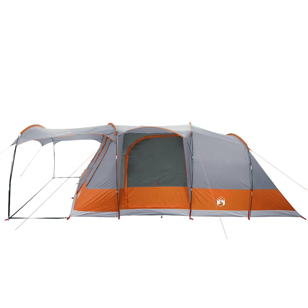 Tenda de campismo túnel p/ 5 pessoas impermeável cinza/laranja
