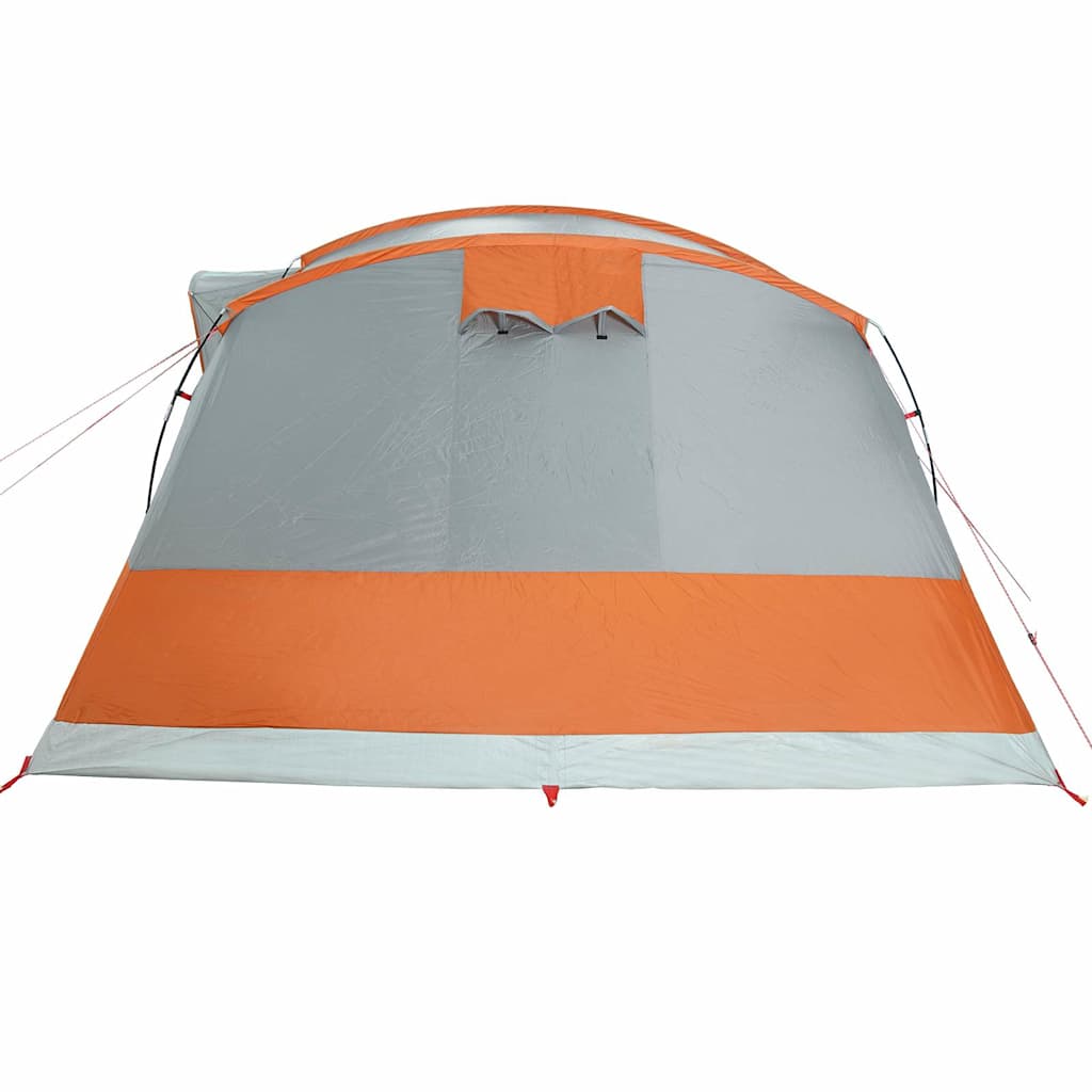 Tenda de campismo túnel p/ 5 pessoas impermeável cinza/laranja