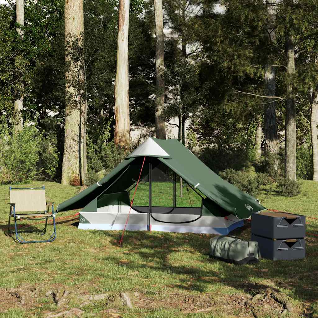 Tenda de campismo para 2 pessoas tecido impermeável verde