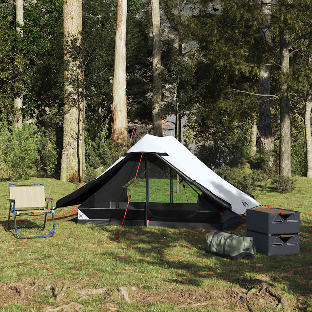 Tenda de campismo p/ 2 pessoas tecido opaco impermeável branco