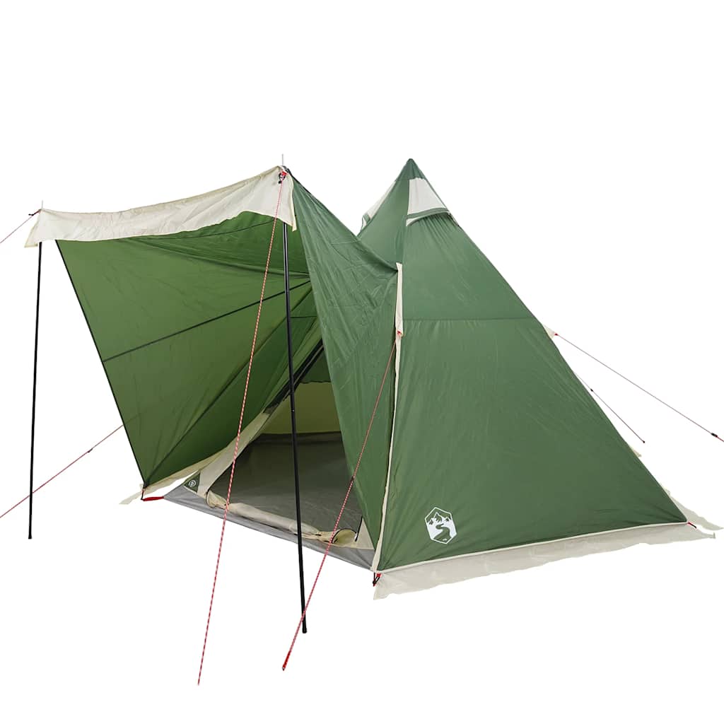 Tenda familiar tipi para 6 pessoas impermeável verde