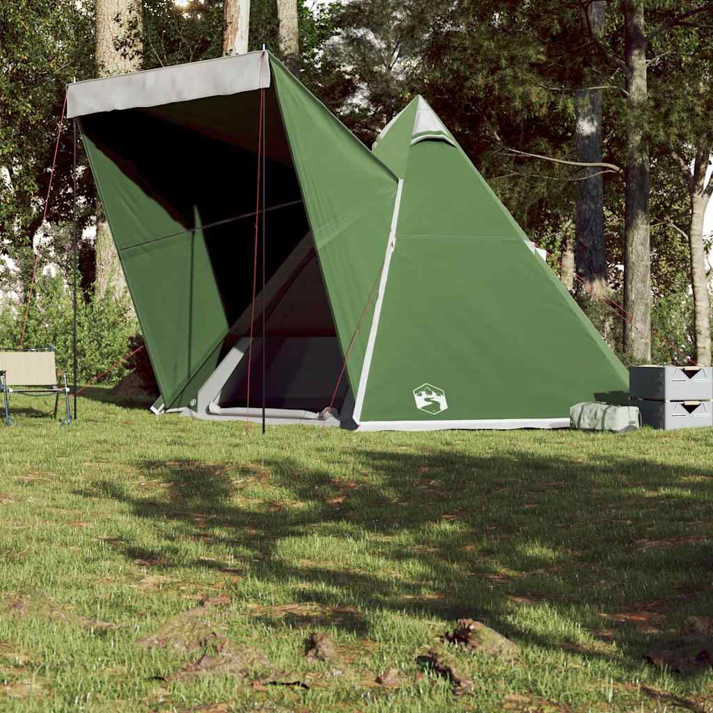 Tenda familiar tipi para 6 pessoas impermeável verde