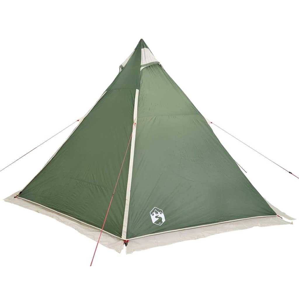 Tenda familiar tipi para 6 pessoas impermeável verde