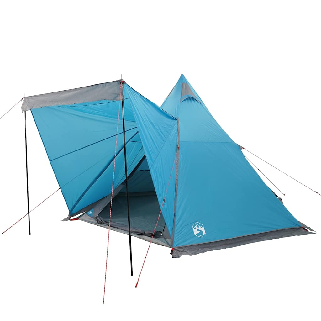Tenda familiar tipi para 6 pessoas impermeável azul