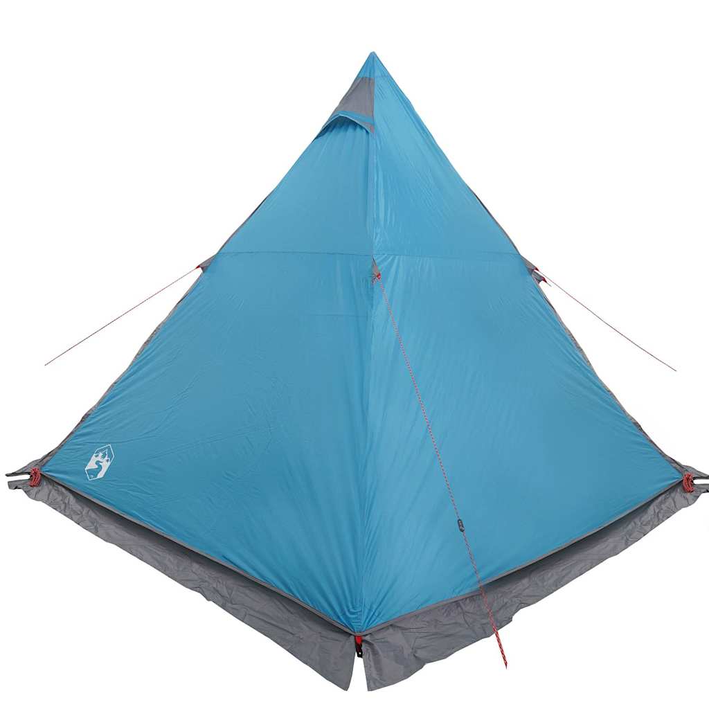 Tenda familiar tipi para 6 pessoas impermeável azul