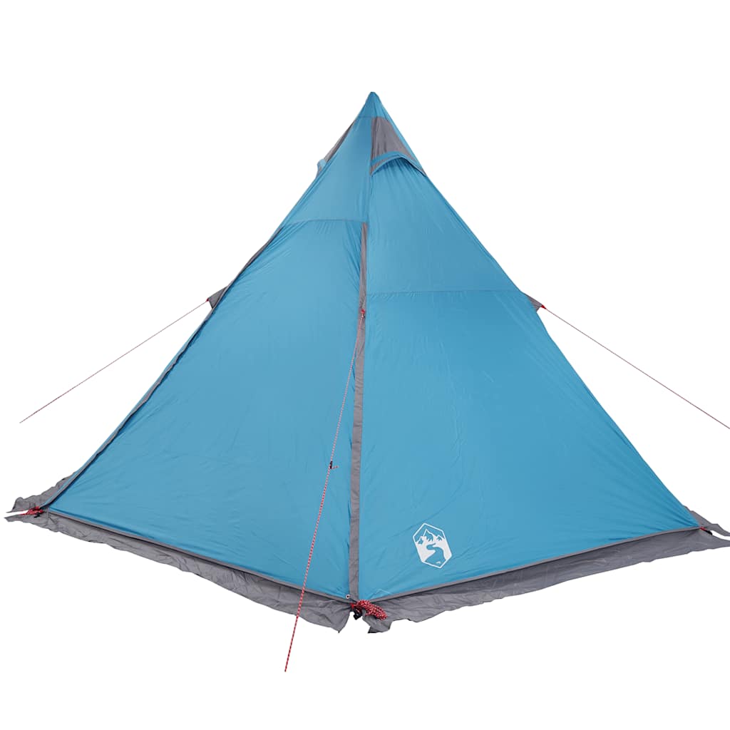 Tenda familiar tipi para 6 pessoas impermeável azul