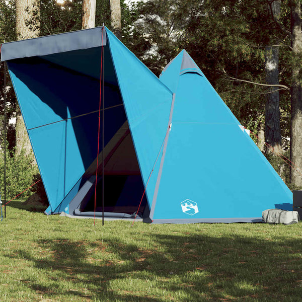 Tenda familiar tipi para 6 pessoas impermeável azul