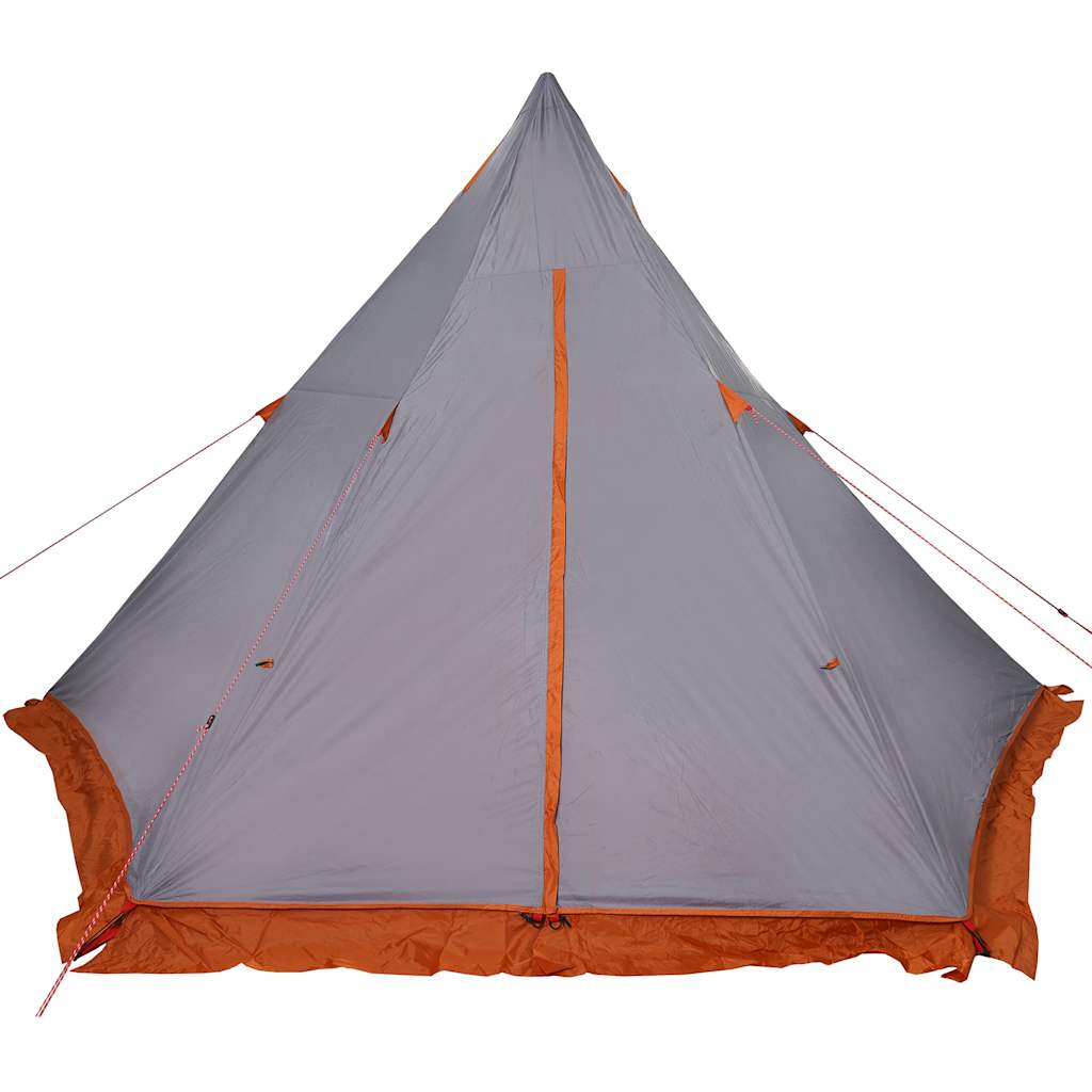 Tenda familiar tipi para 6 pessoas impermeável cinza/laranja
