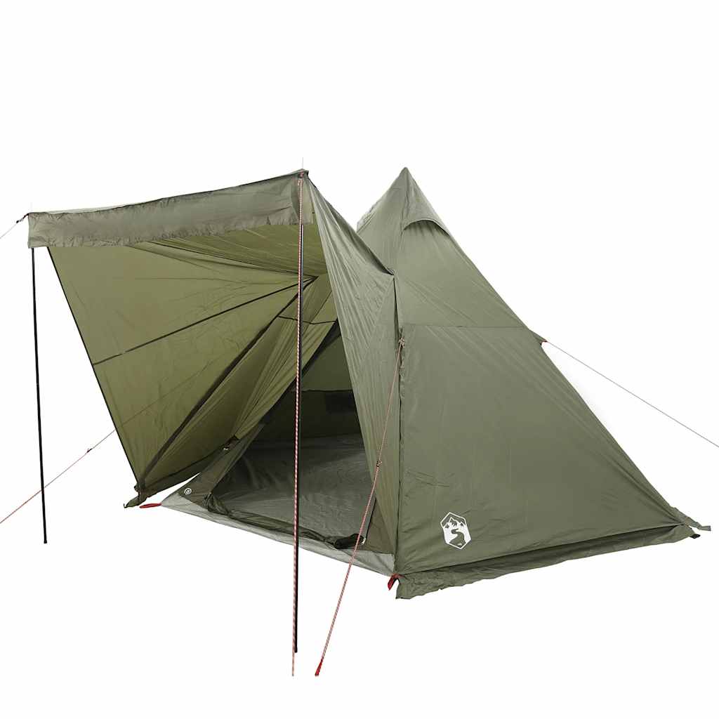 Tenda familiar tipi para 6 pessoas impermeável verde azeitona
