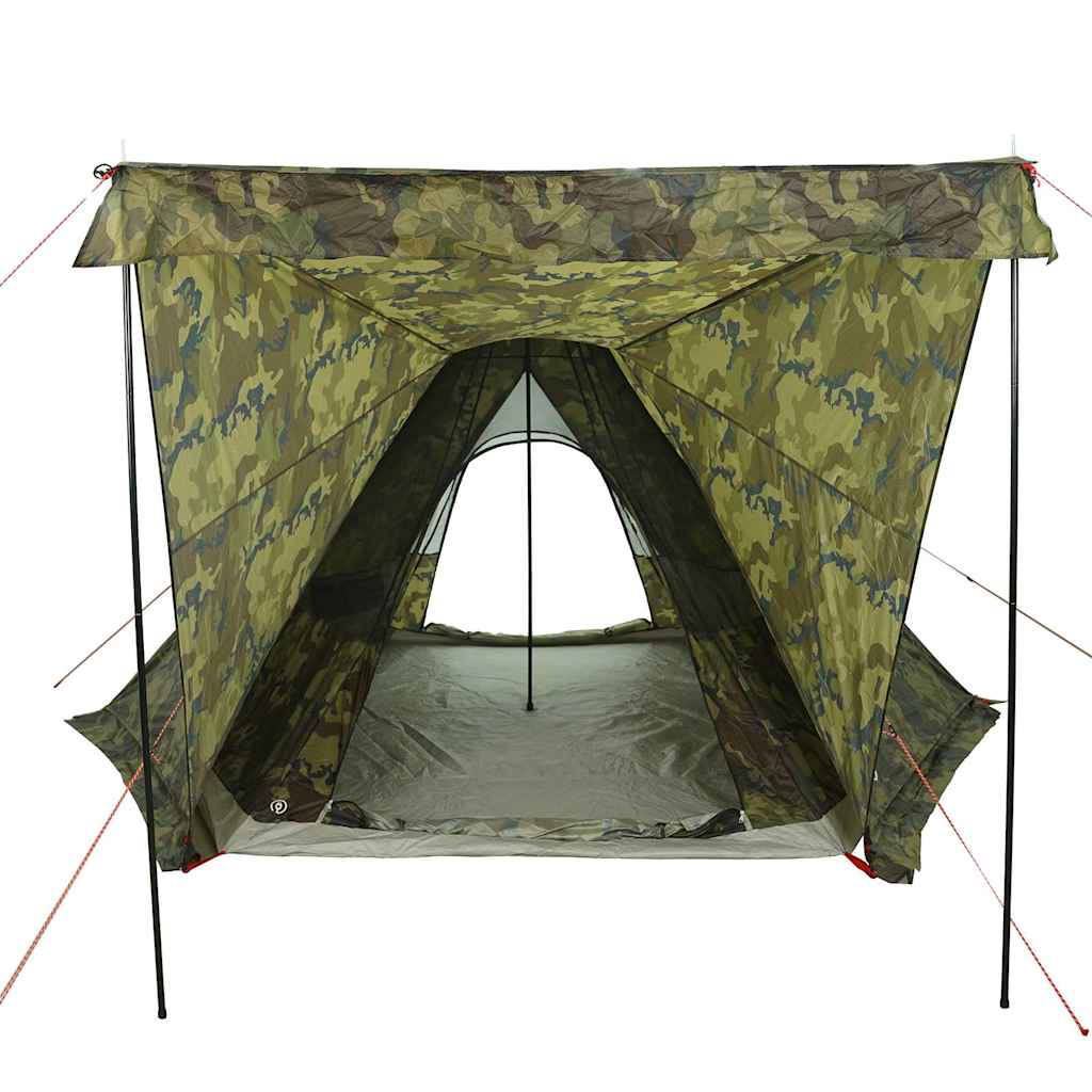 Tenda familiar tipi para 6 pessoas impermeável camuflagem