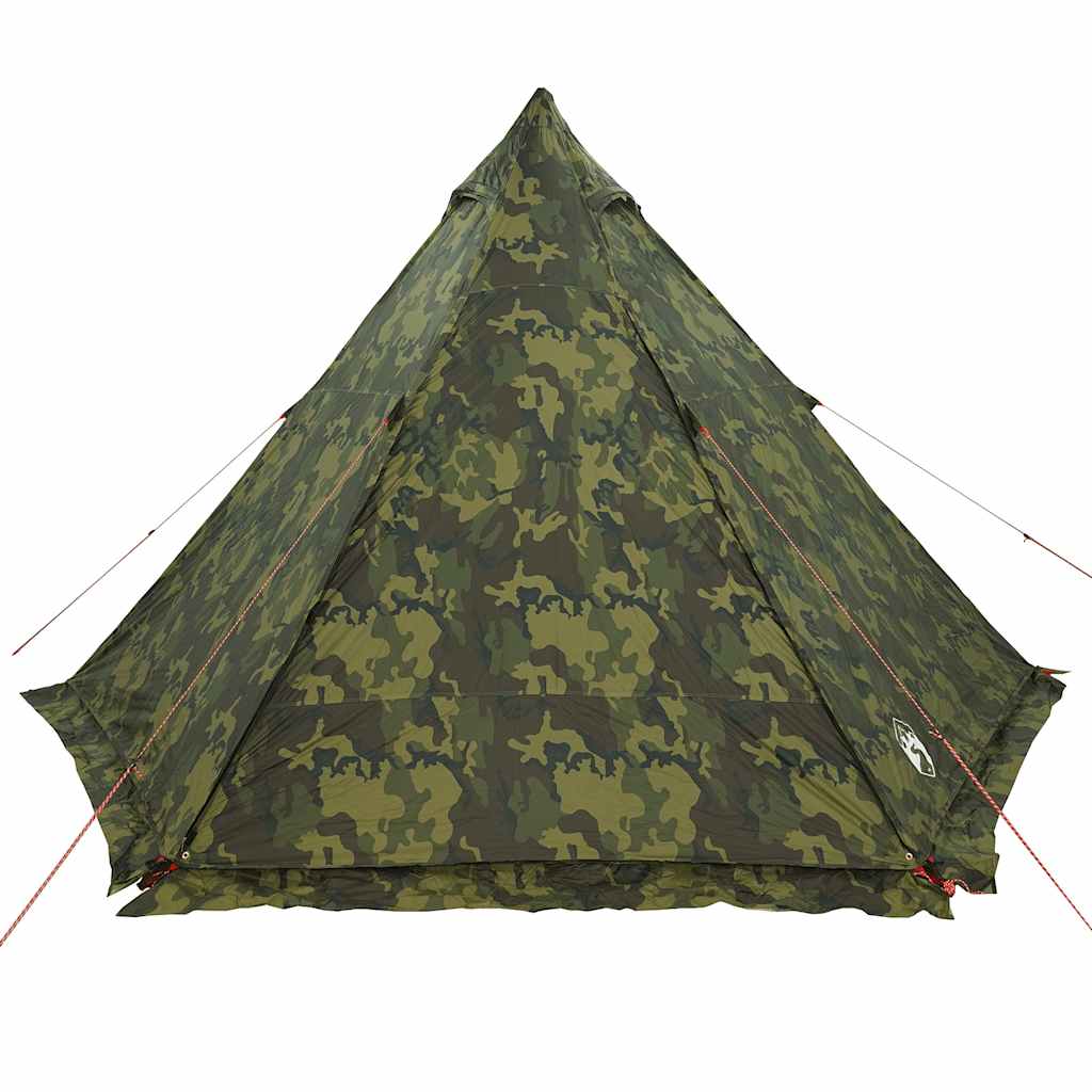 Tenda familiar tipi para 6 pessoas impermeável camuflagem