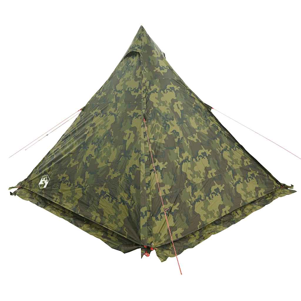 Tenda familiar tipi para 6 pessoas impermeável camuflagem