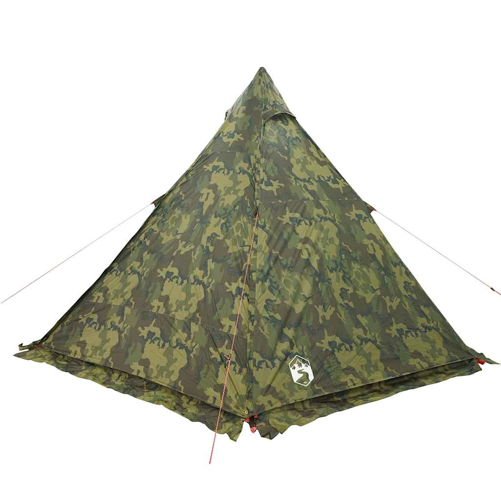 Tenda familiar tipi para 6 pessoas impermeável camuflagem