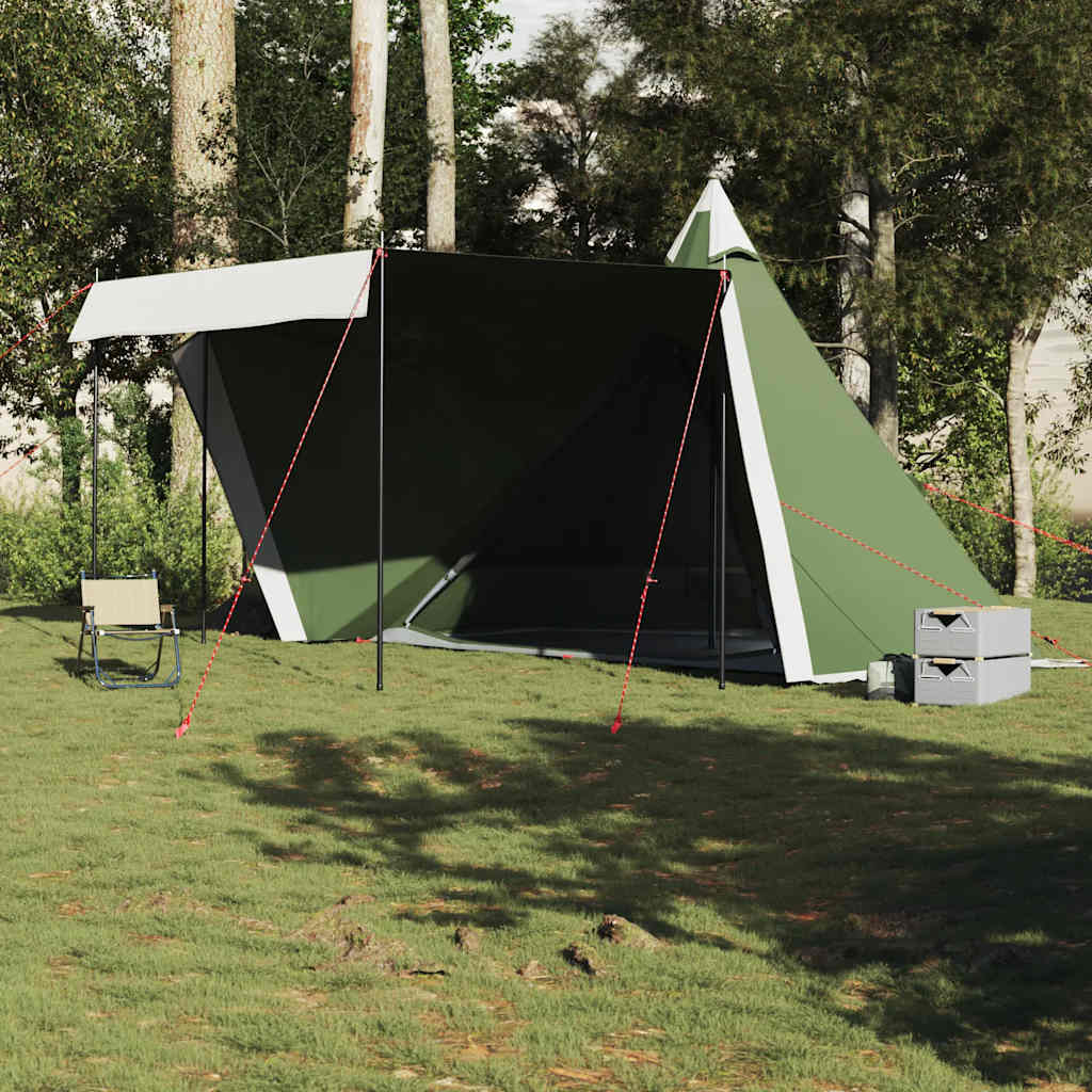 Tenda familiar tipi para 6 pessoas impermeável verde