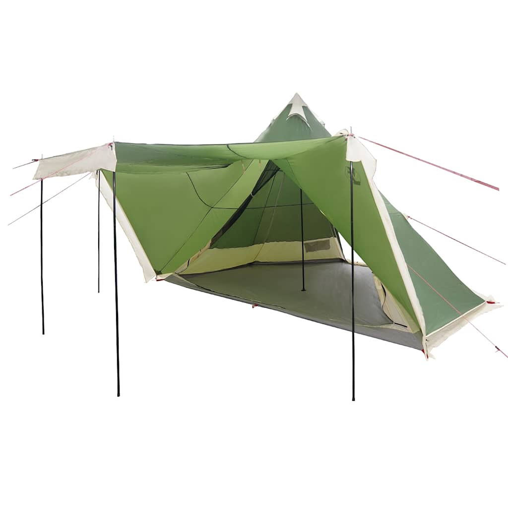 Tenda familiar tipi para 6 pessoas impermeável verde