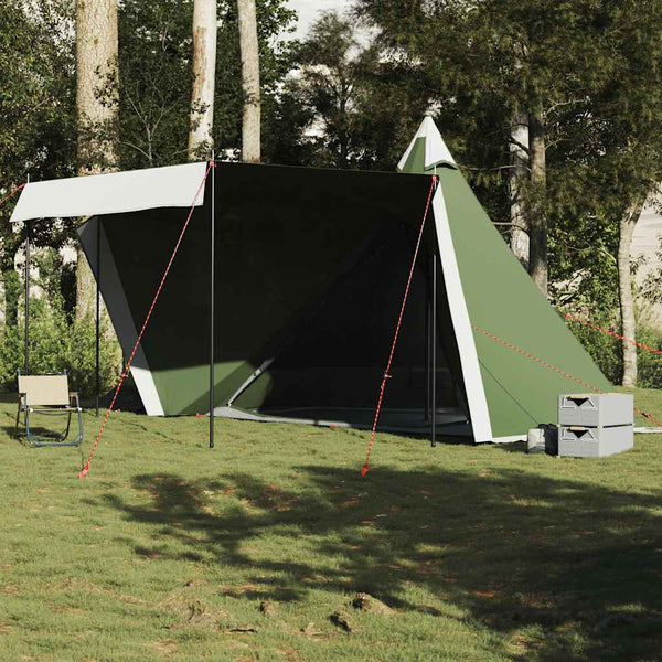 Tenda familiar tipi para 6 pessoas impermeável verde