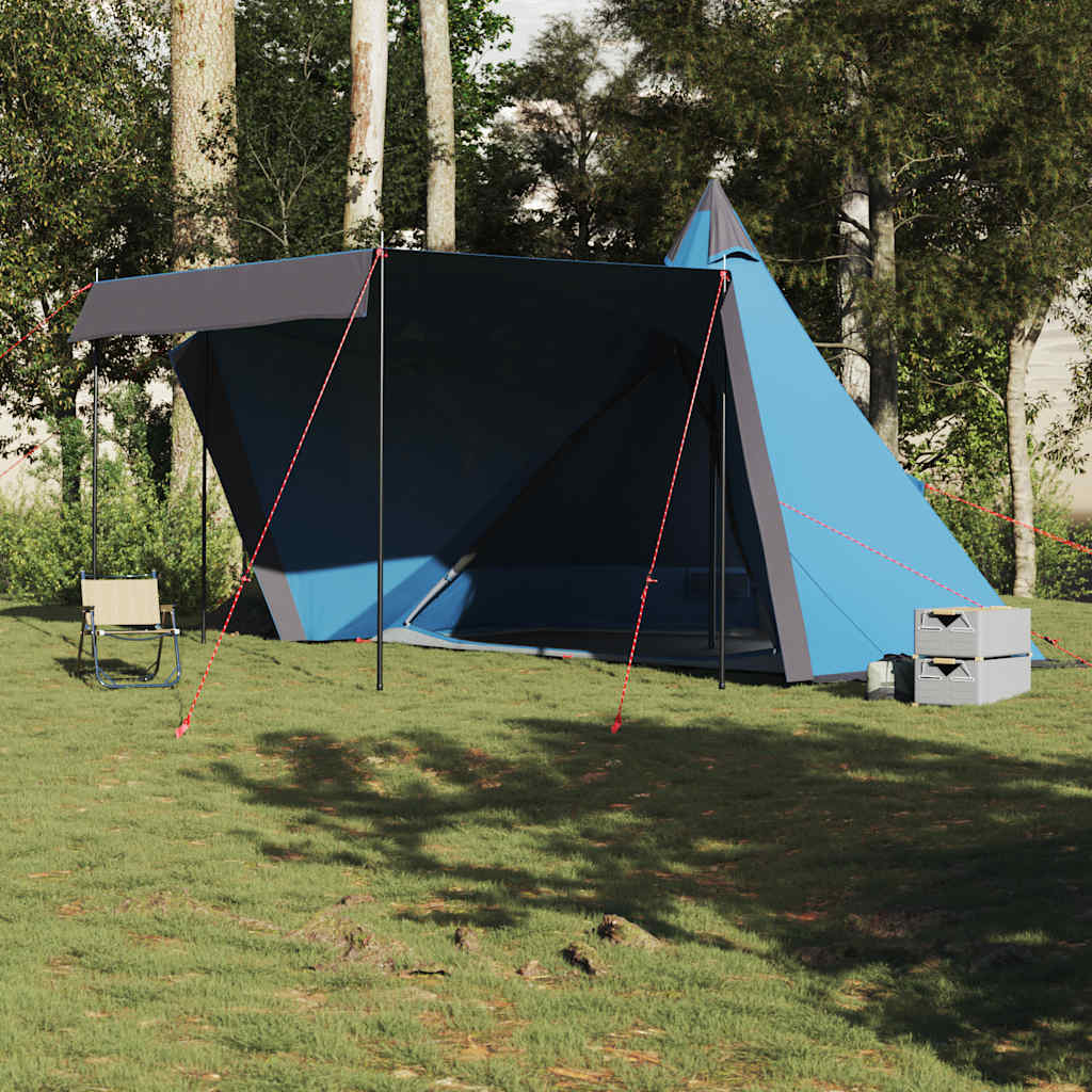 Tenda familiar tipi para 6 pessoas impermeável azul