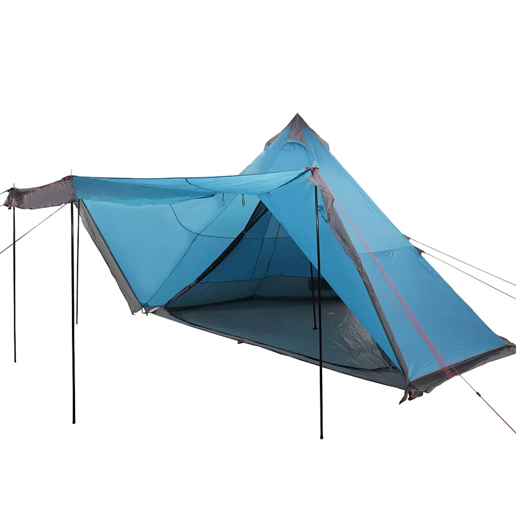 Tenda familiar tipi para 6 pessoas impermeável azul