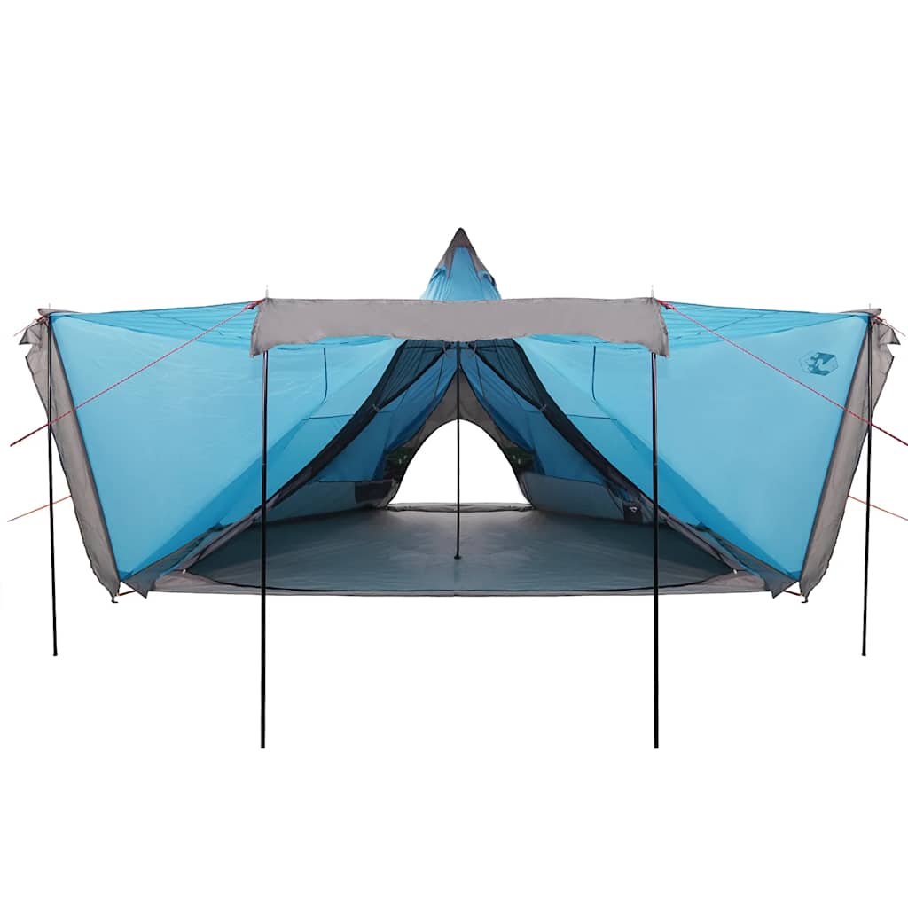Tenda familiar tipi para 6 pessoas impermeável azul