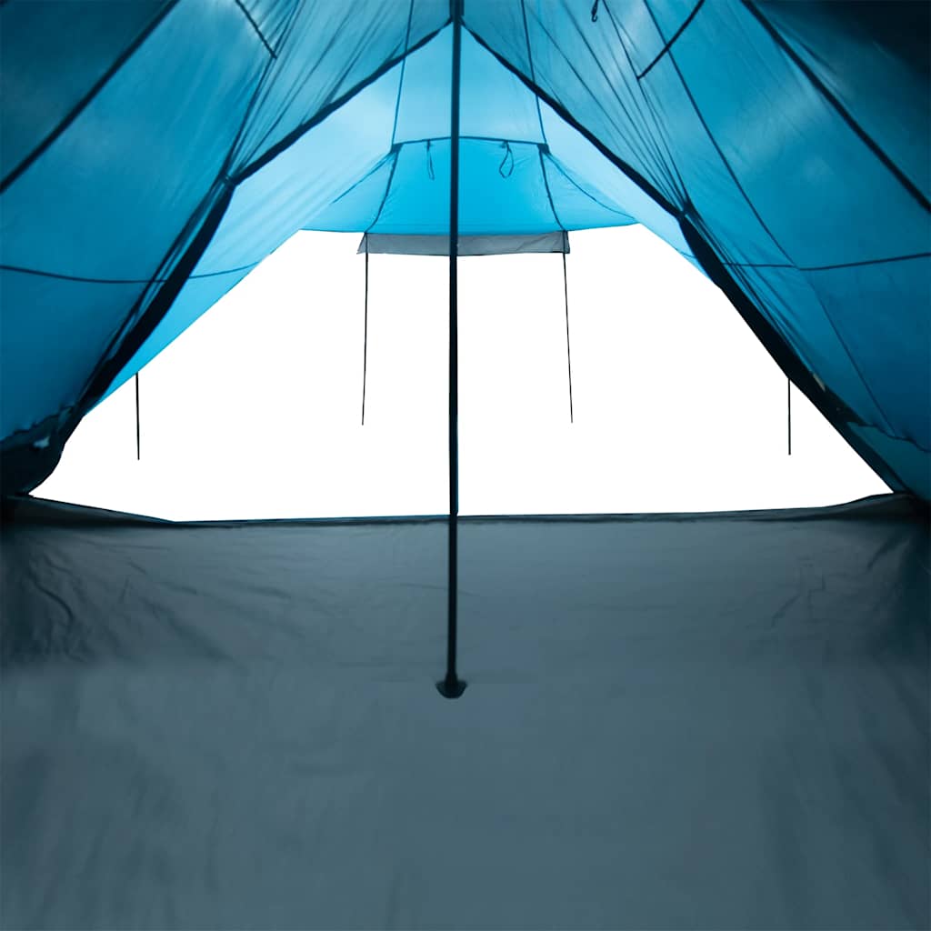 Tenda familiar tipi para 6 pessoas impermeável azul