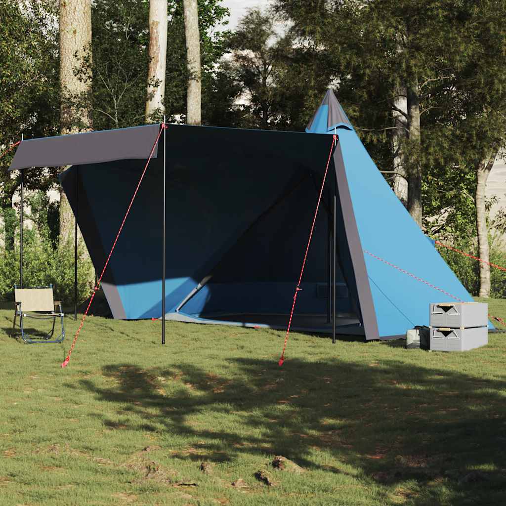 Tenda familiar tipi para 6 pessoas impermeável azul