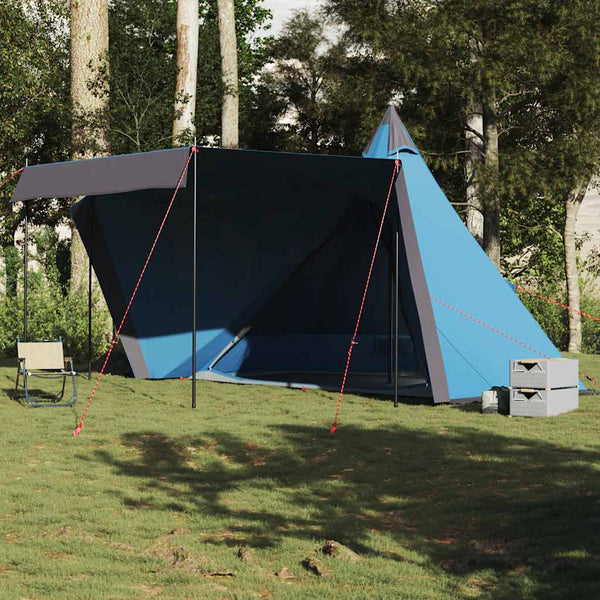 Tenda familiar tipi para 6 pessoas impermeável azul