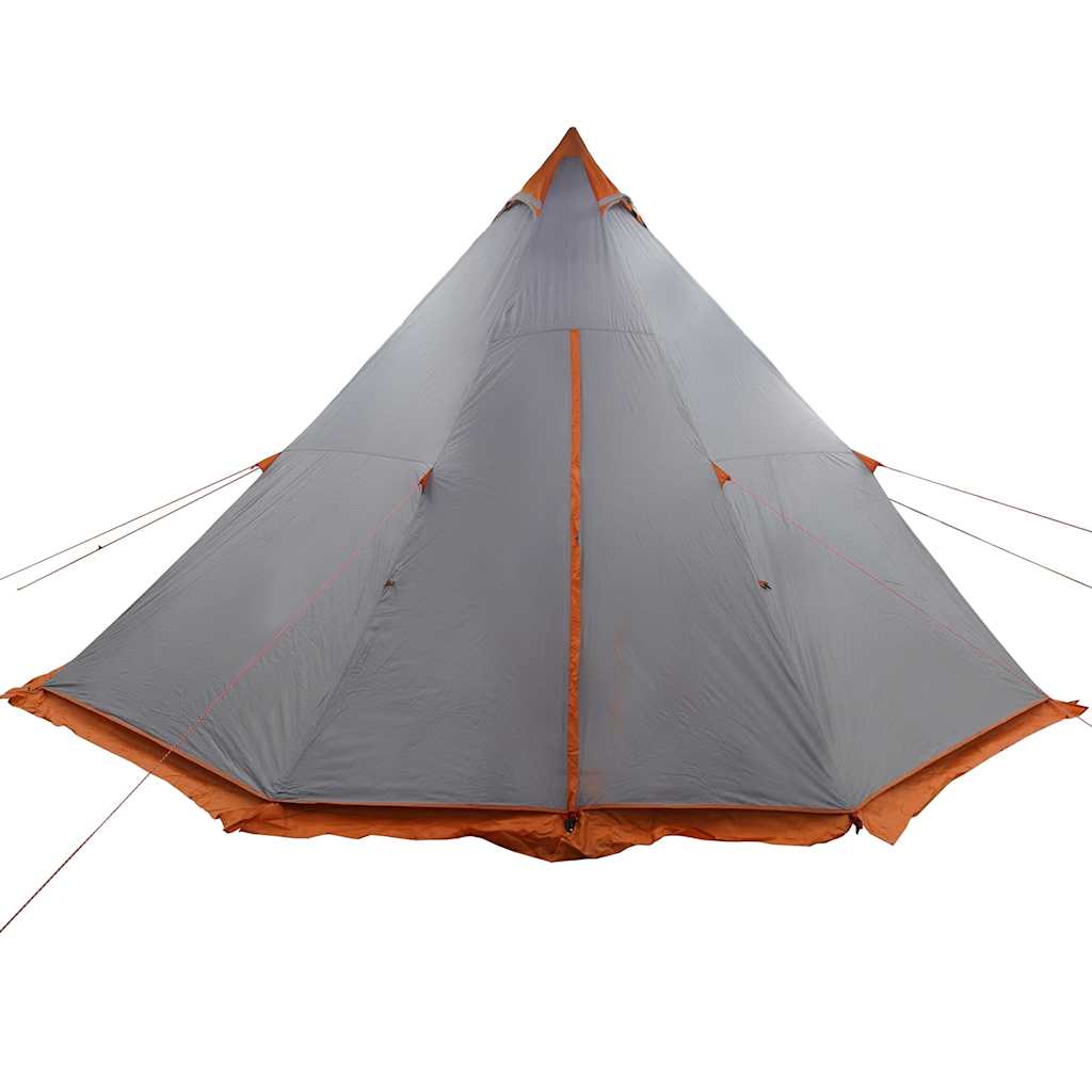 Tenda familiar tipi para 6 pessoas impermeável cinza/laranja