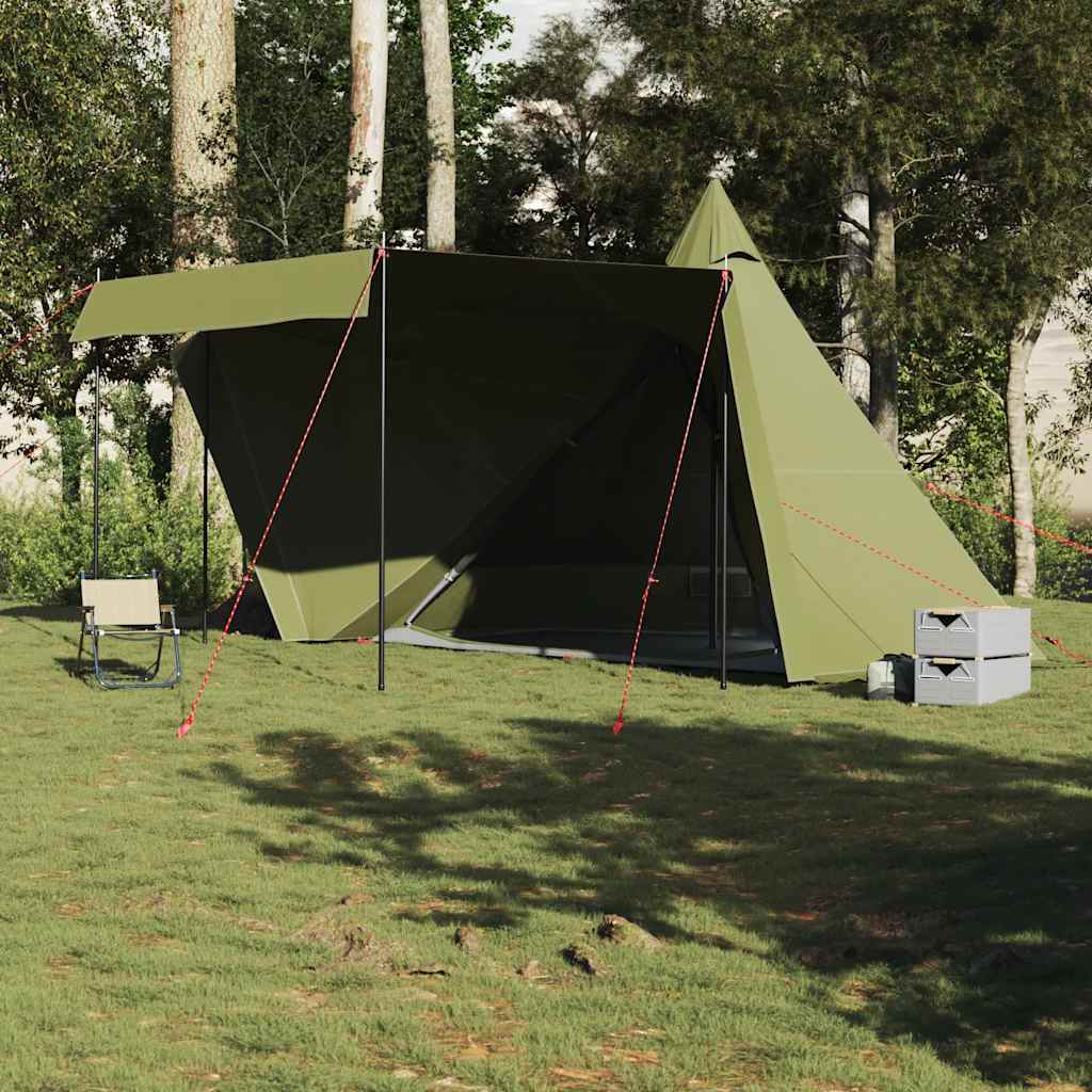 Tenda familiar tipi para 6 pessoas impermeável verde azeitona
