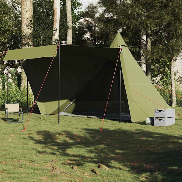 Tenda familiar tipi para 6 pessoas impermeável verde azeitona