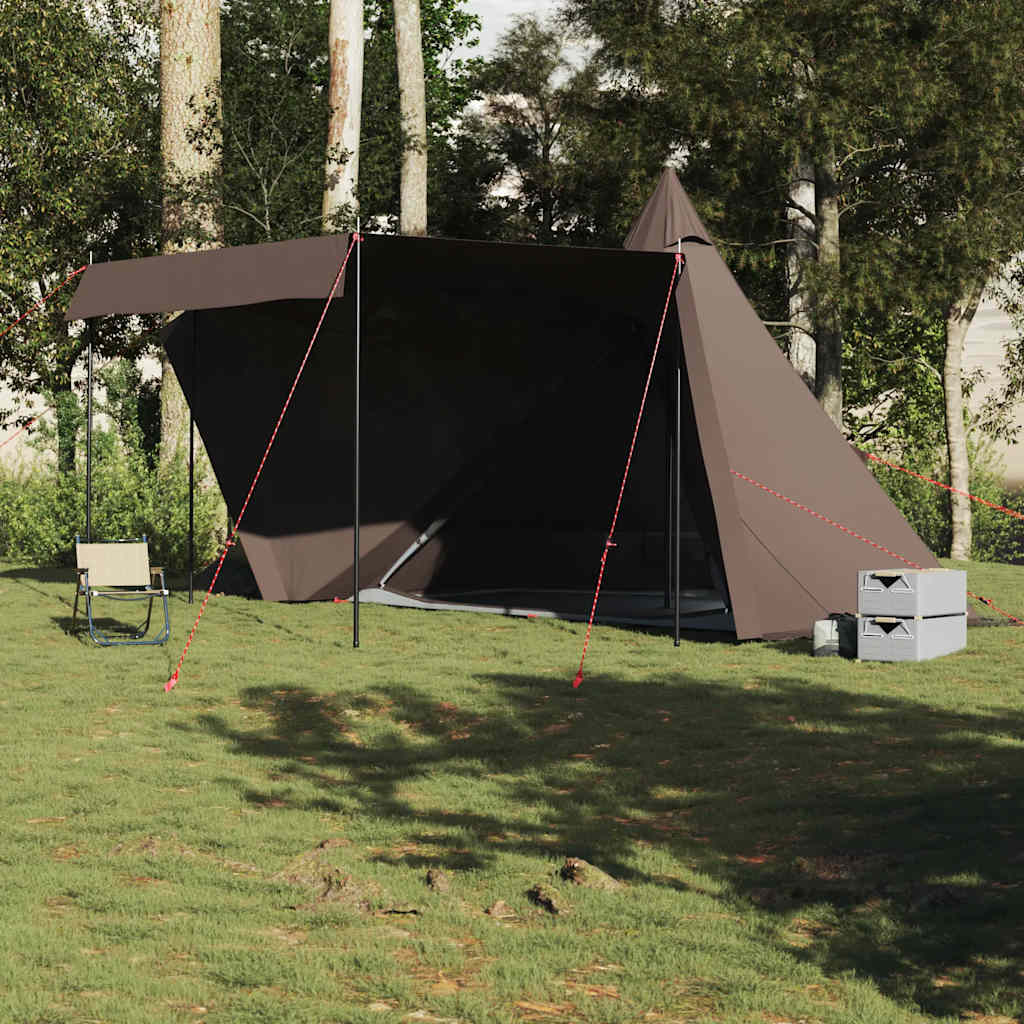 Tenda familiar tipi para 6 pessoas impermeável castanho