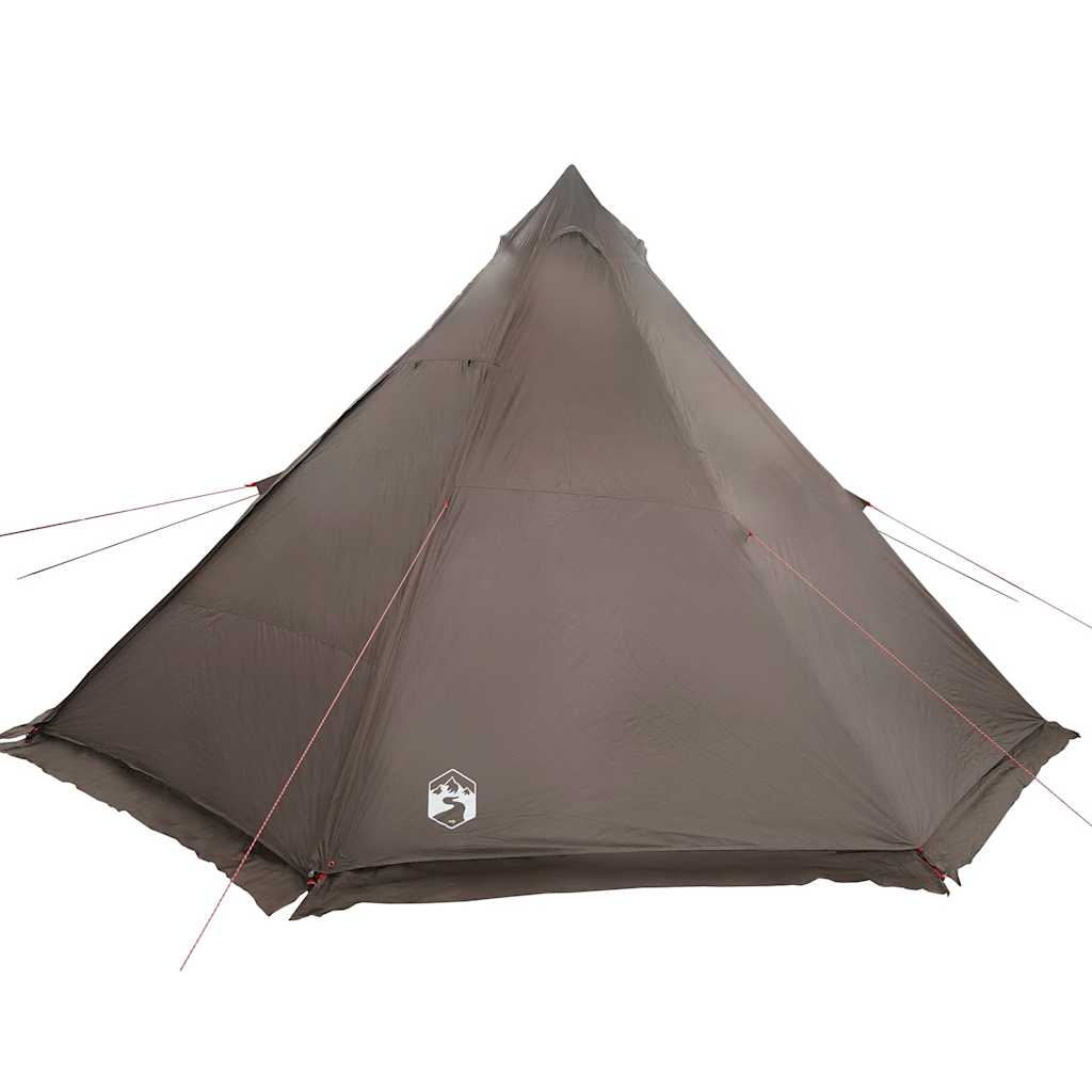 Tenda familiar tipi para 6 pessoas impermeável castanho