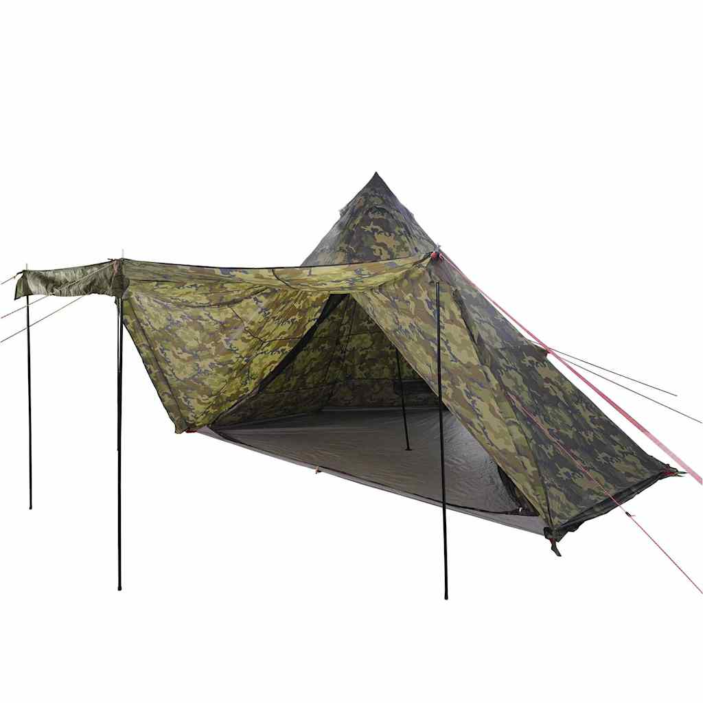Tenda familiar tipi para 6 pessoas impermeável camuflagem