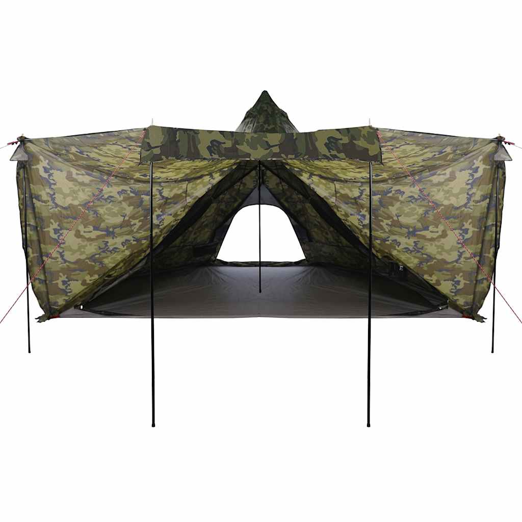 Tenda familiar tipi para 6 pessoas impermeável camuflagem