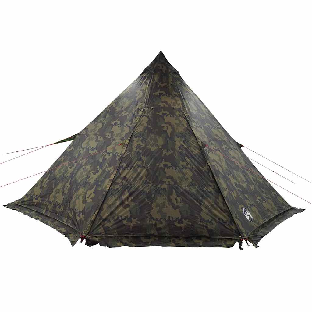 Tenda familiar tipi para 6 pessoas impermeável camuflagem